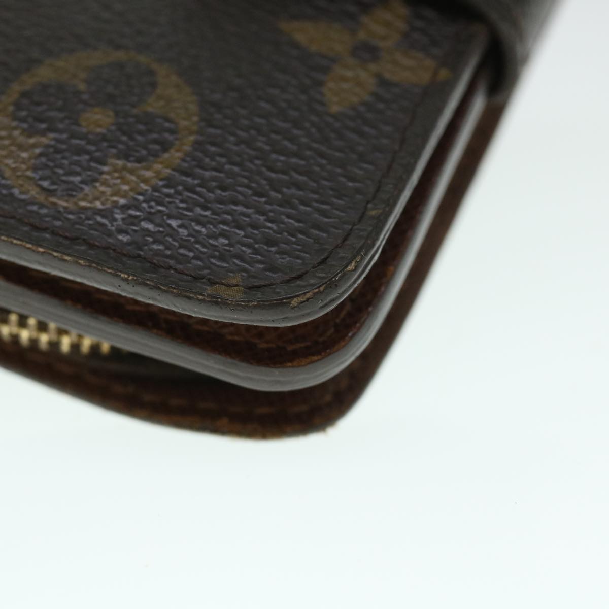 LOUIS VUITTON Monogram Compact Zip Wallet M61667 LV Auth ep1758