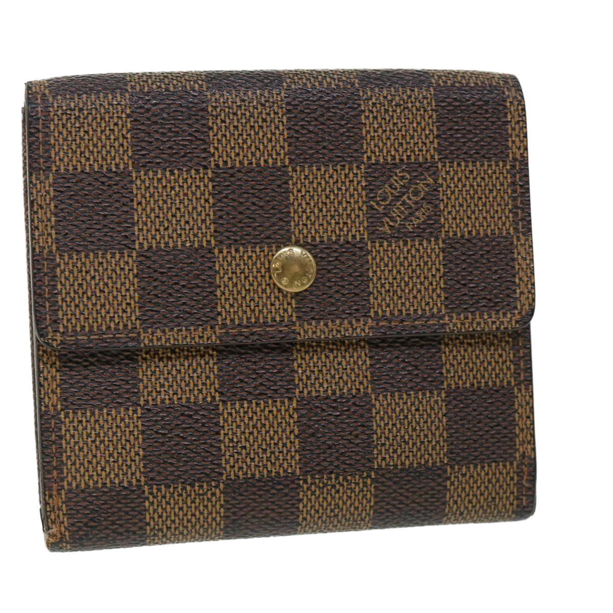 LOUIS VUITTON Damier Ebene Porte Monnaie Billets Cartes N61652 LV Auth ep1764