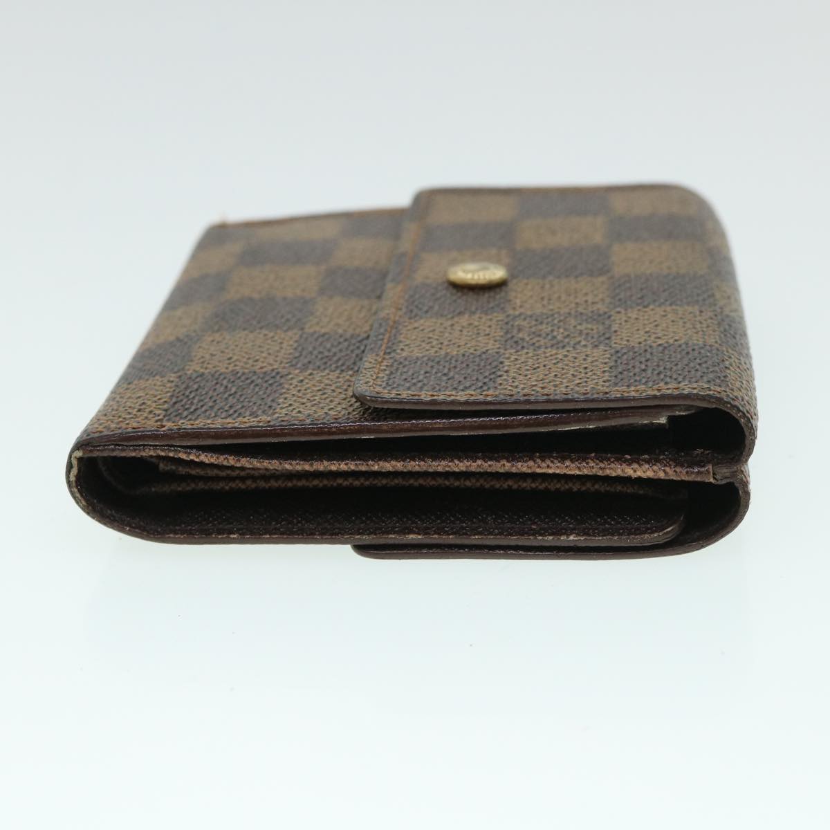 LOUIS VUITTON Damier Ebene Porte Monnaie Billets Cartes N61652 LV Auth ep1764