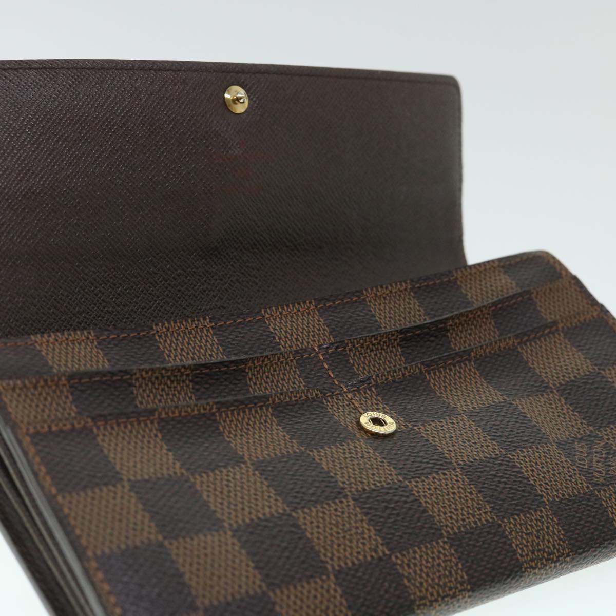 LOUIS VUITTON Damier Ebene Portefeuille Sarah Long Wallet N61734 LV Auth ep1792