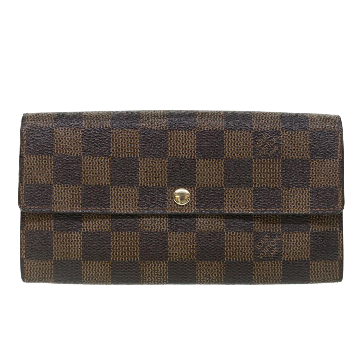 LOUIS VUITTON Damier Ebene Portefeuille Sarah Long Wallet N61734 LV Auth ep1792