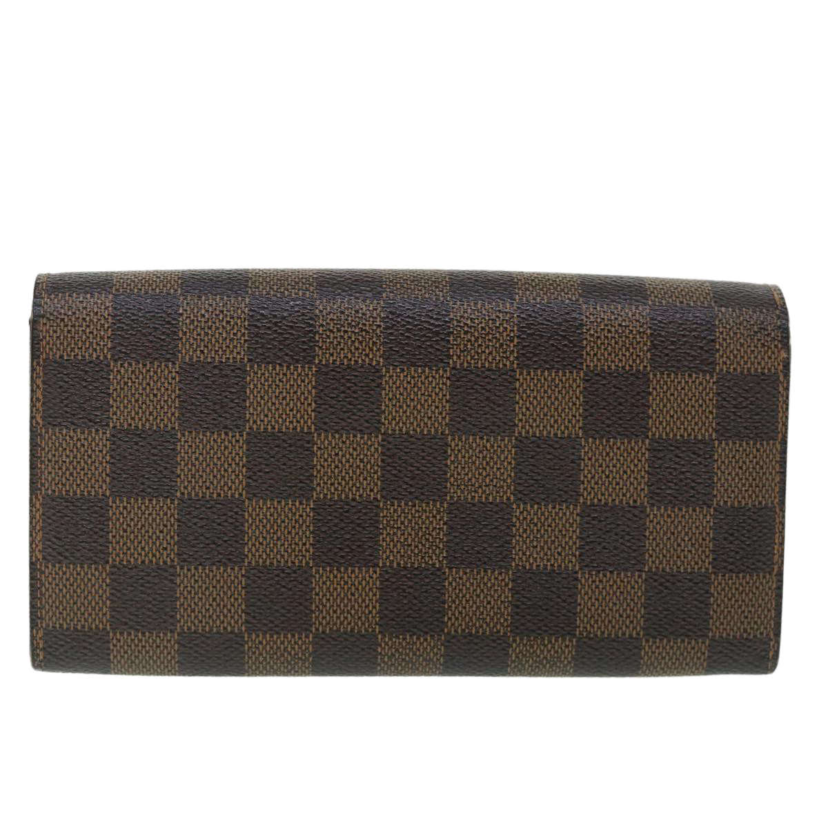 LOUIS VUITTON Damier Ebene Portefeuille Sarah Long Wallet N61734 LV Auth ep1792