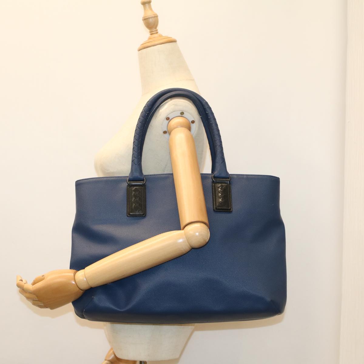 BOTTEGAVENETA Tote Bag PVC Leather Navy Auth ep1815