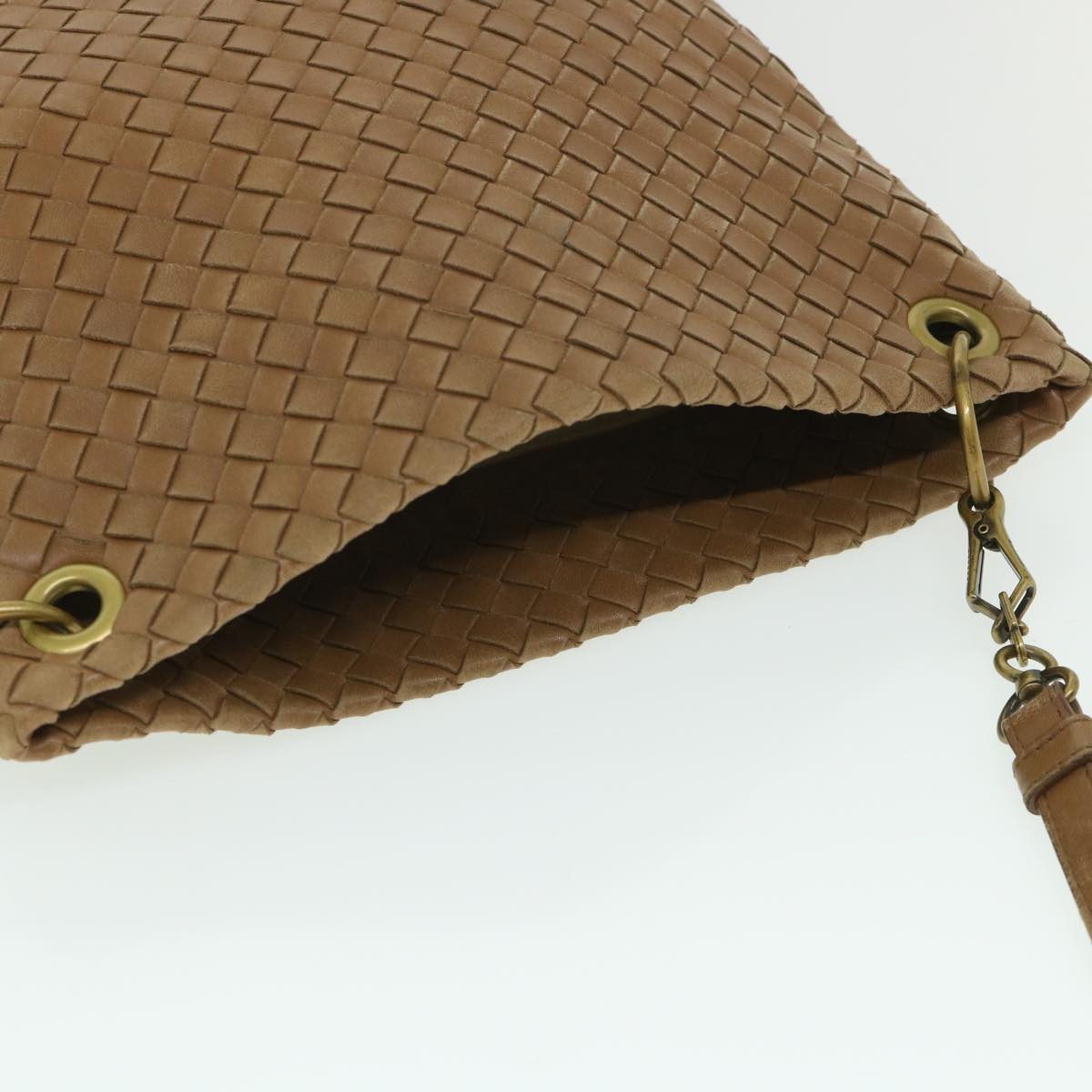 BOTTEGAVENETA INTRECCIATO Shoulder Bag Leather Brown Auth ep1827