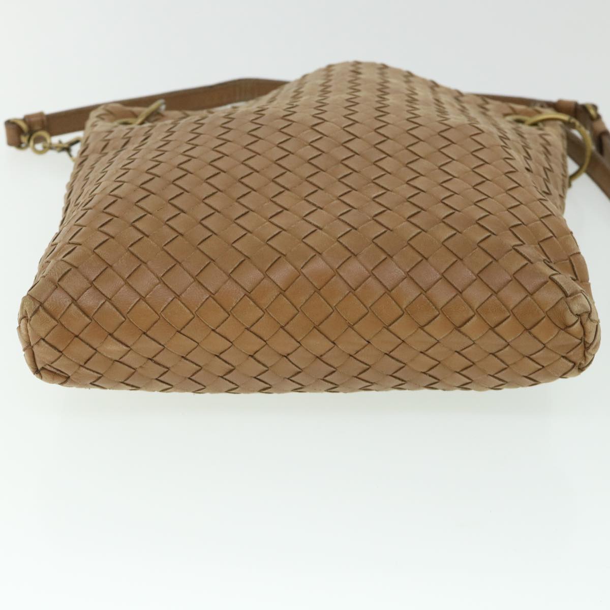 BOTTEGAVENETA INTRECCIATO Shoulder Bag Leather Brown Auth ep1827