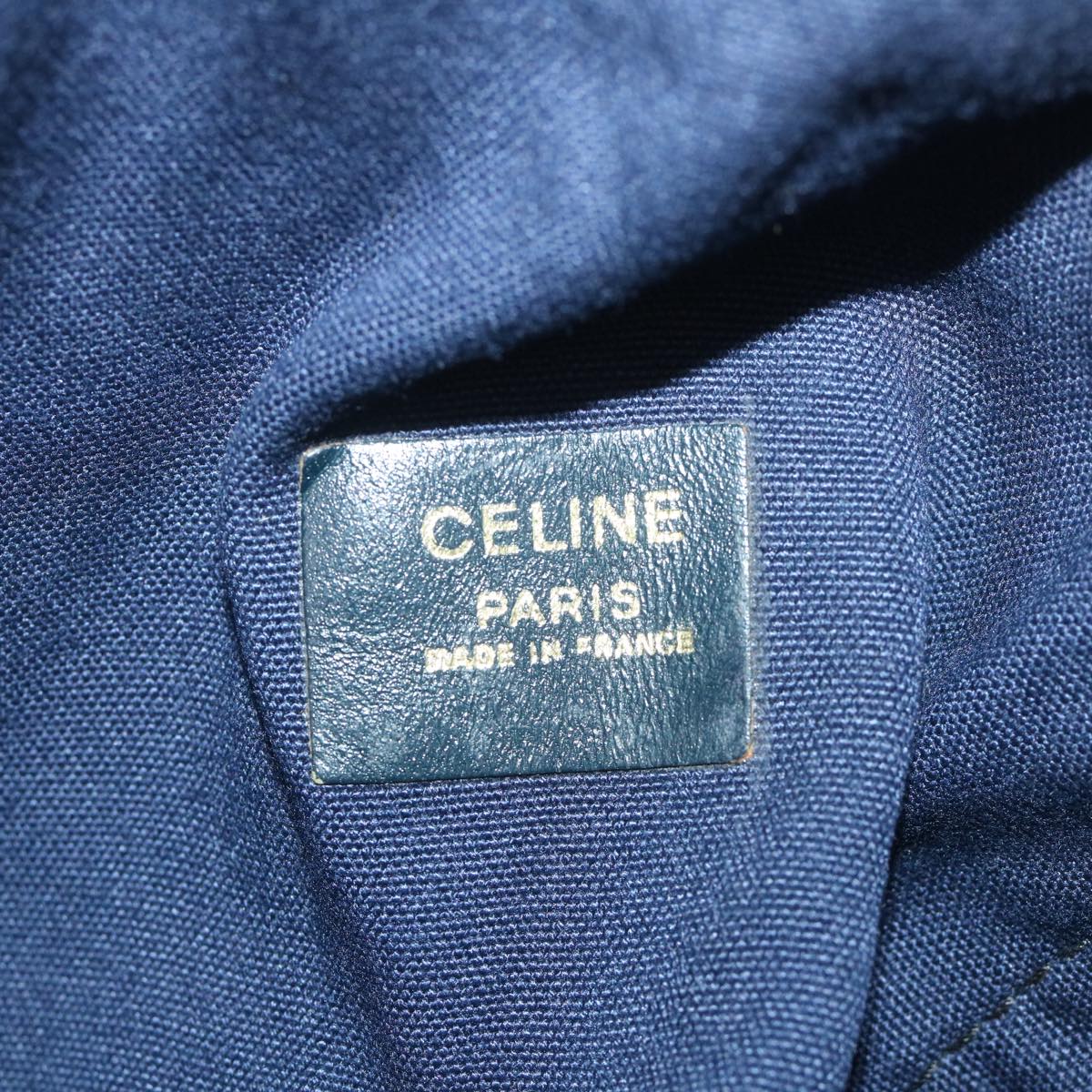 CELINE C Macadam Canvas Boston Bag Navy Auth ep1860