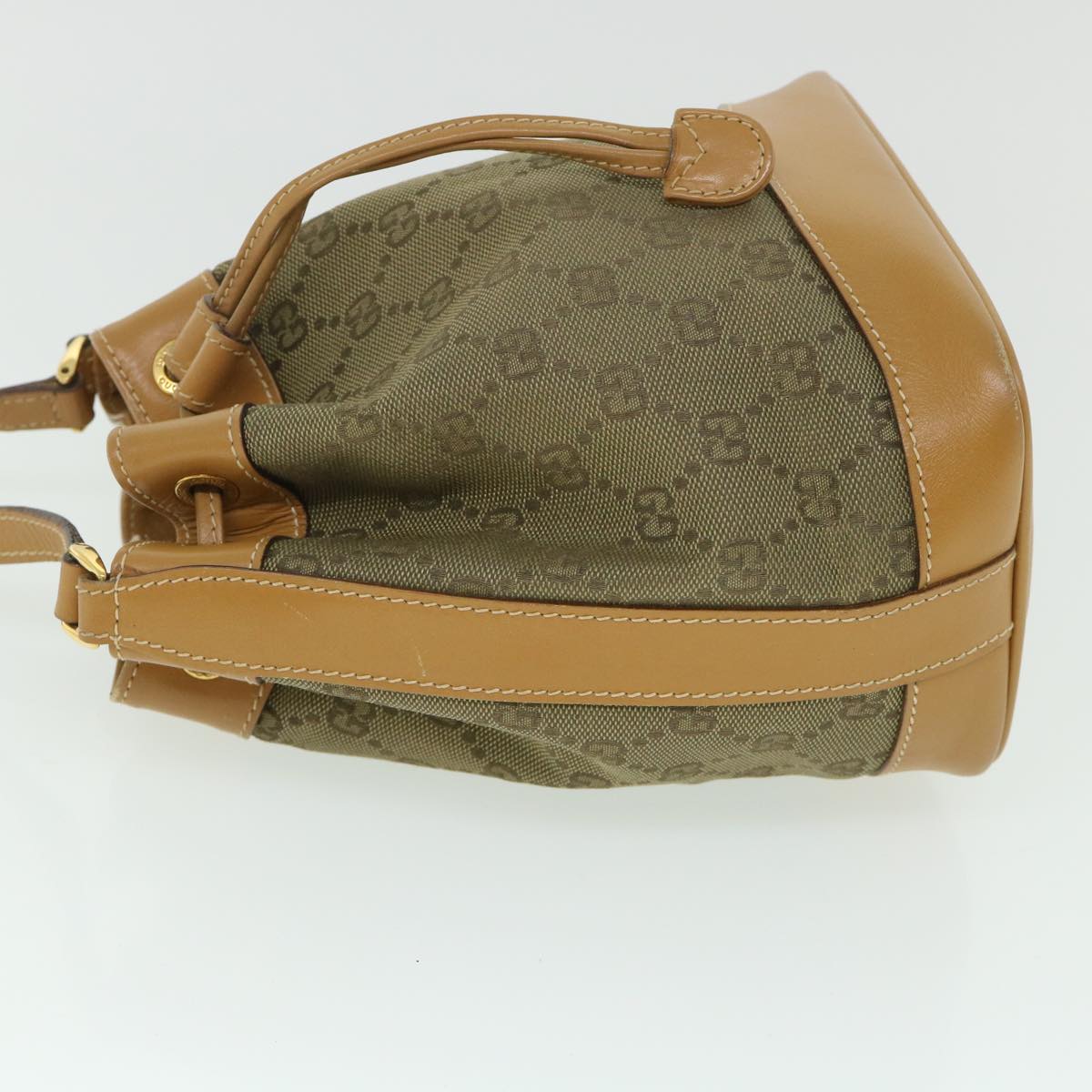 GUCCI GG Canvas Shoulder Bag Khaki Brown Auth ep1871