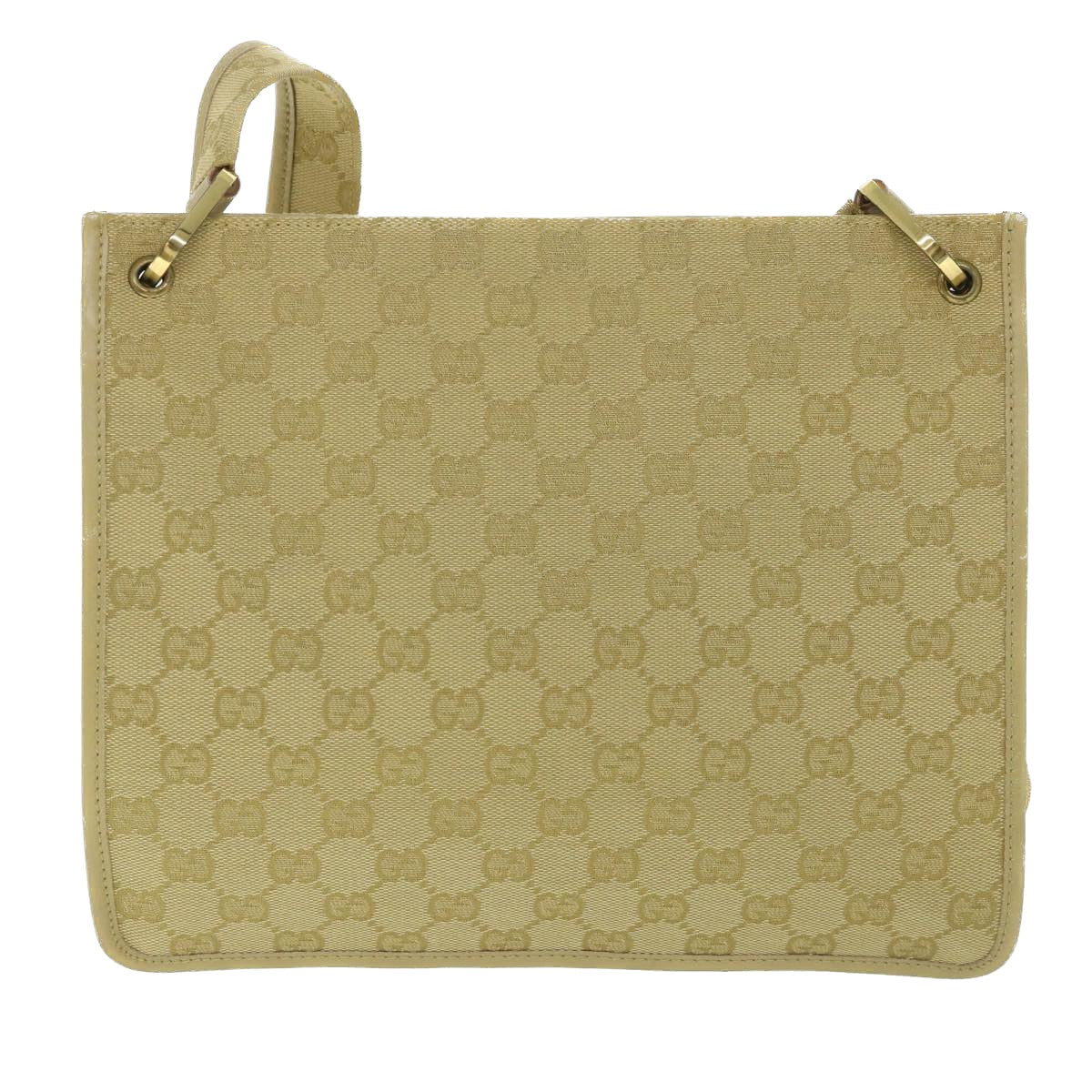 GUCCI GG Canvas Shoulder Bag Beige 91762 Auth ep1900