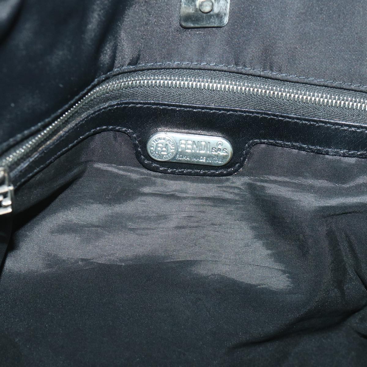 FENDI Tote Bag Nylon Black Auth ep1931