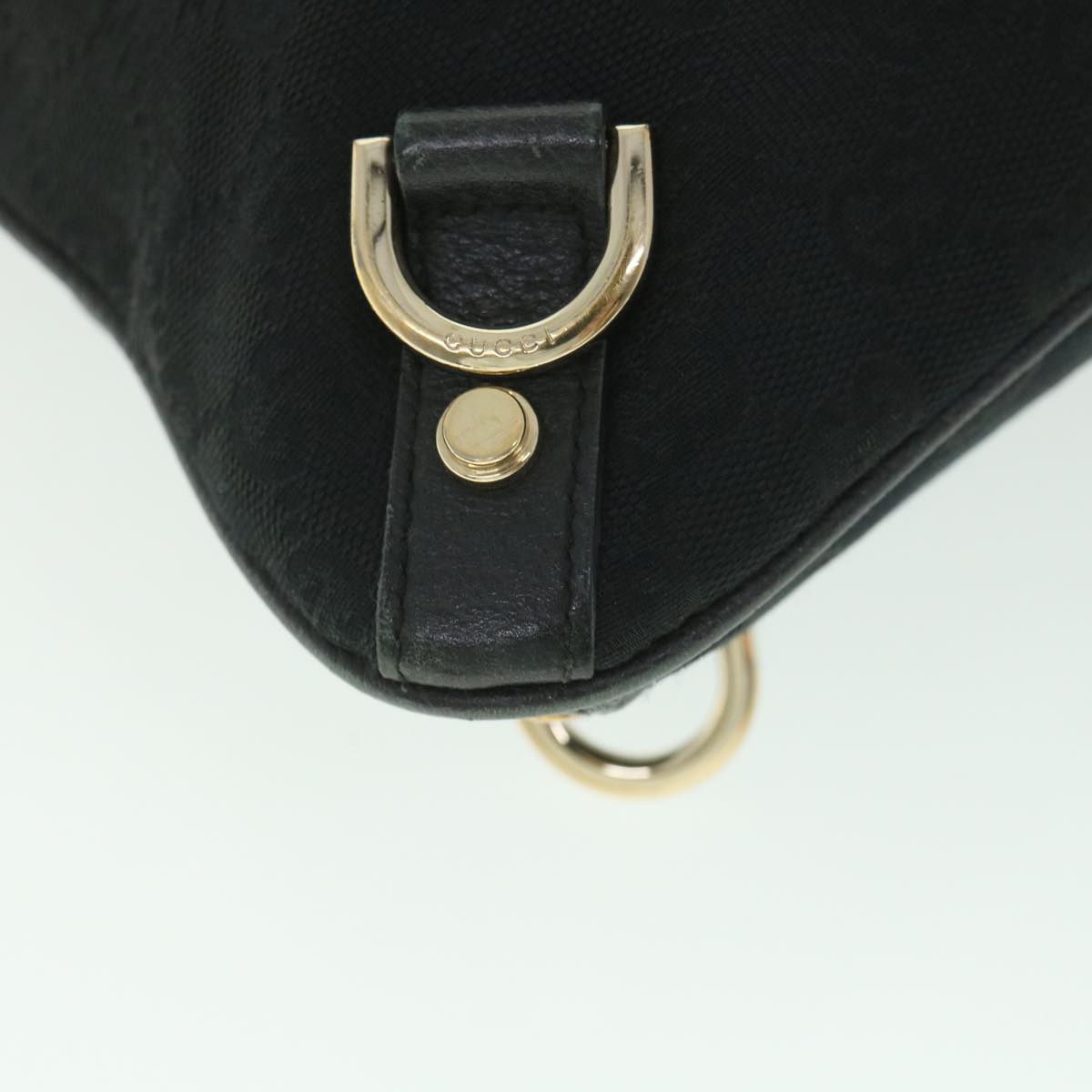 GUCCI GG Canvas Shoulder Bag Black 131326 Auth ep1943