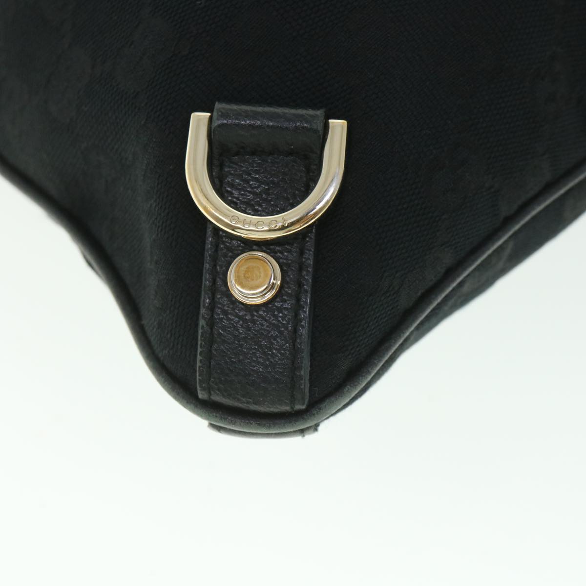 GUCCI GG Canvas Shoulder Bag Black 131326 Auth ep1943