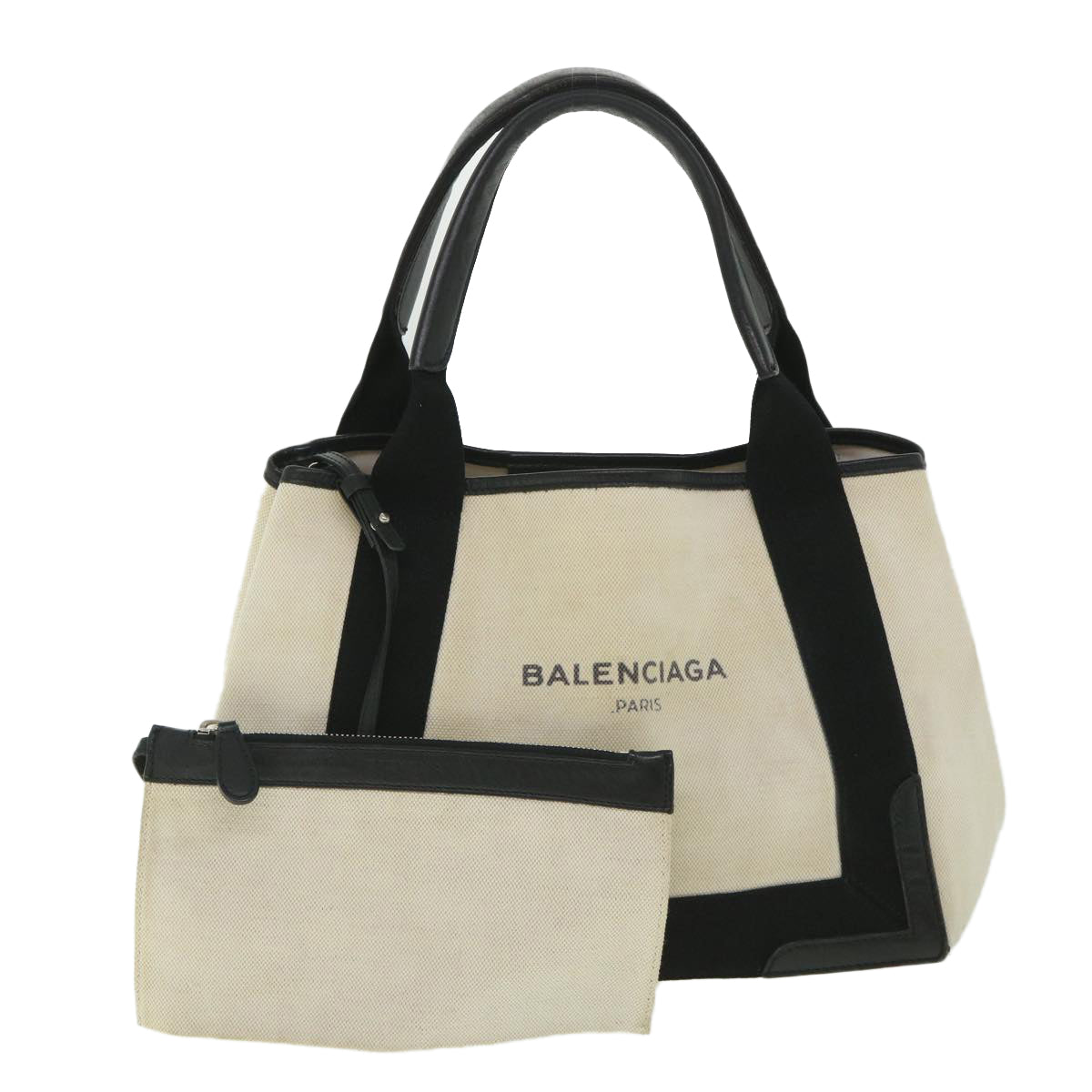 BALENCIAGA Tote Bag Canvas White 339933 Auth ep1945