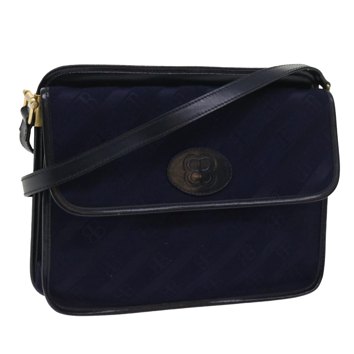 BALENCIAGA Shoulder Bag Canvas Navy Auth ep1966