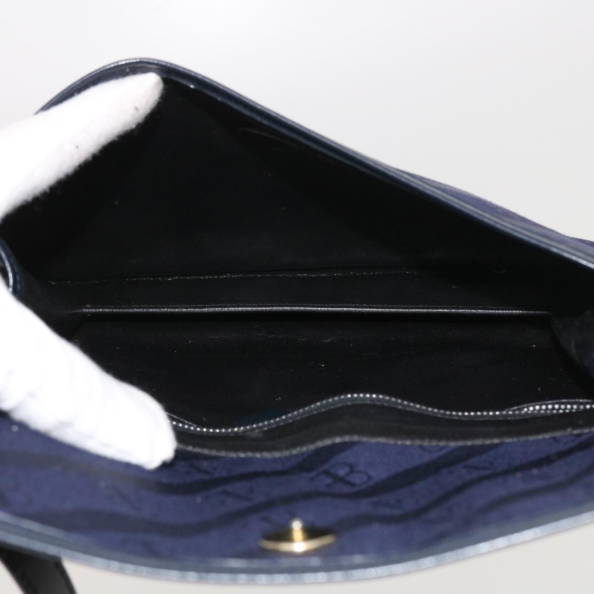 BALENCIAGA Shoulder Bag Canvas Navy Auth ep1966