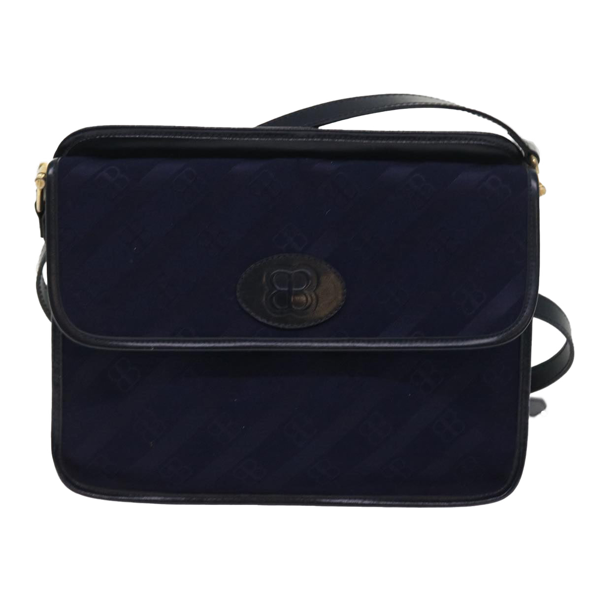 BALENCIAGA Shoulder Bag Canvas Navy Auth ep1966