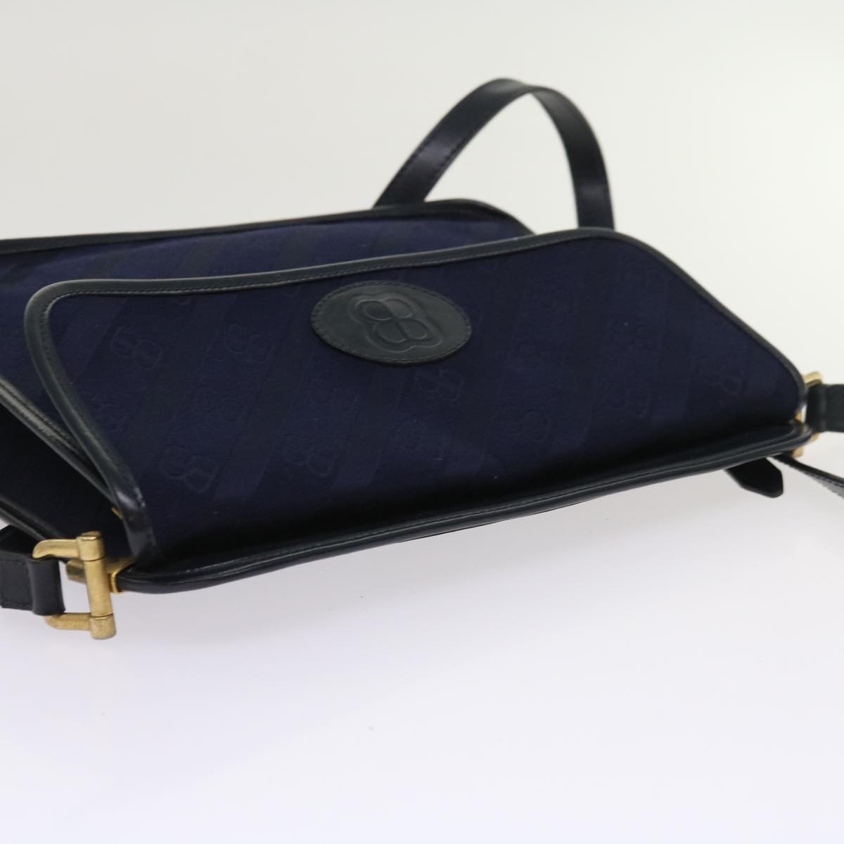 BALENCIAGA Shoulder Bag Canvas Navy Auth ep1966