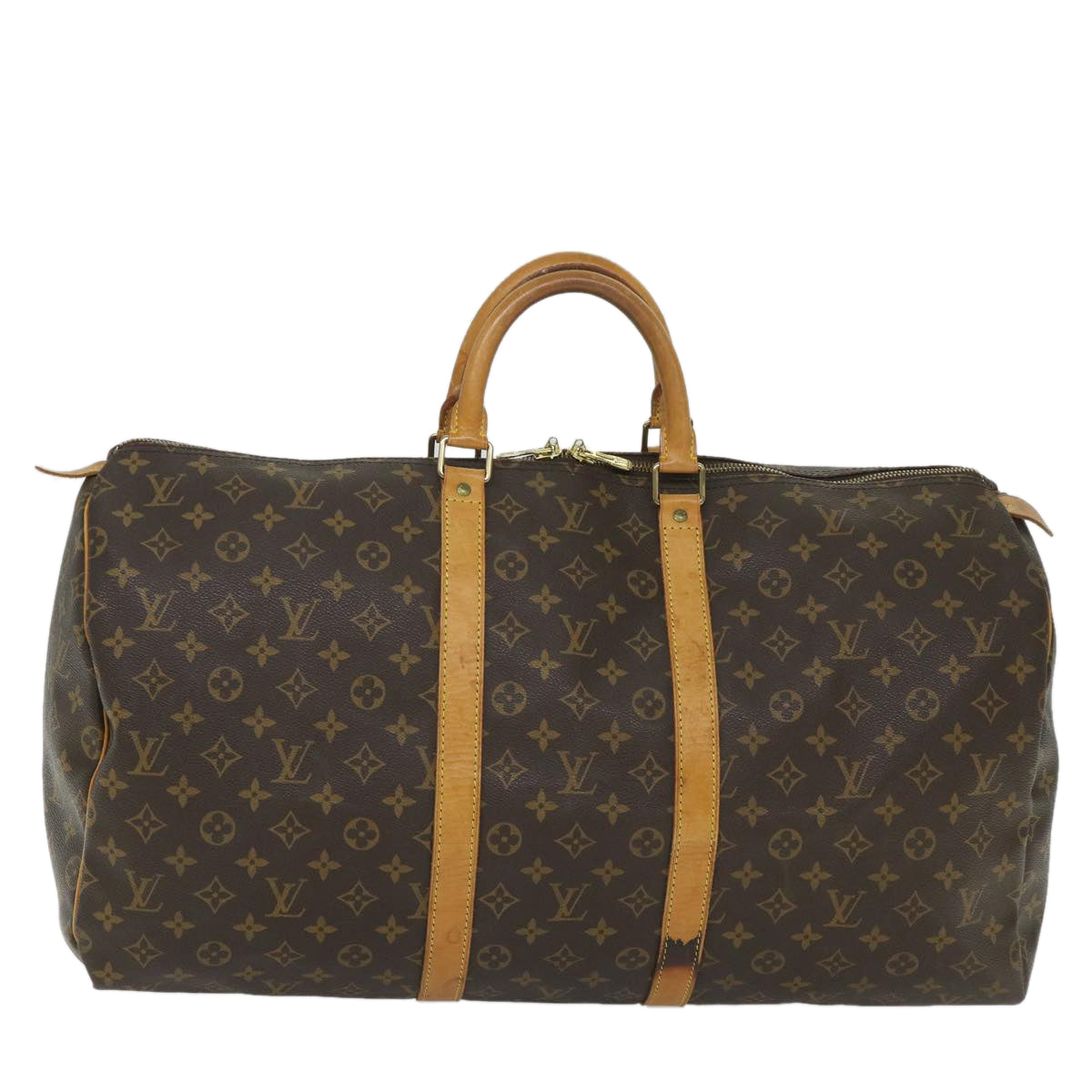 LOUIS VUITTON Monogram Keepall 55 Boston Bag M41424 LV Auth ep2018