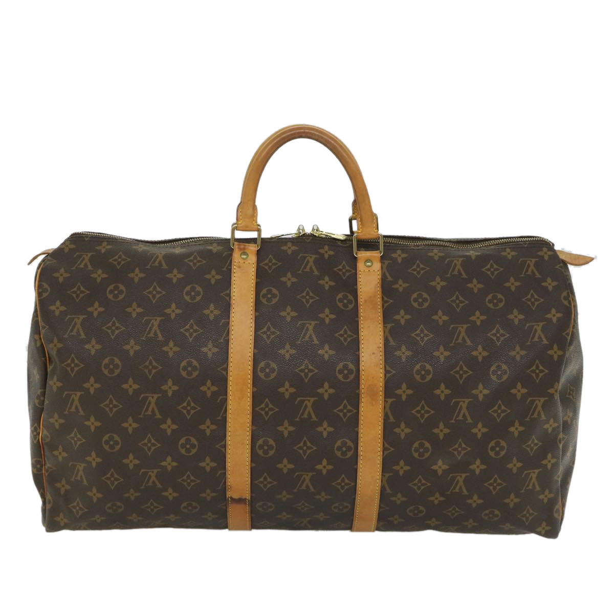 LOUIS VUITTON Monogram Keepall 55 Boston Bag M41424 LV Auth ep2018