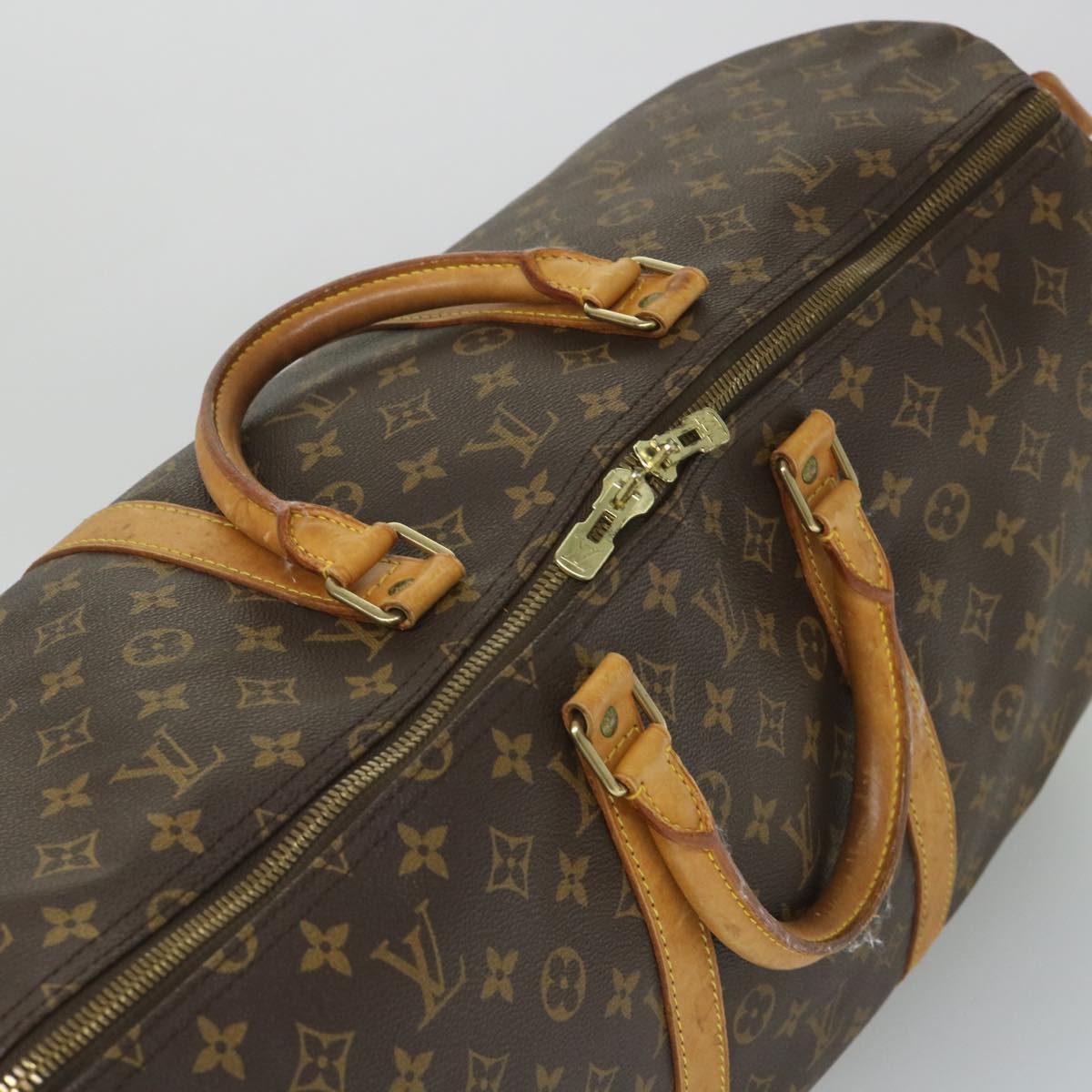 LOUIS VUITTON Monogram Keepall 55 Boston Bag M41424 LV Auth ep2018