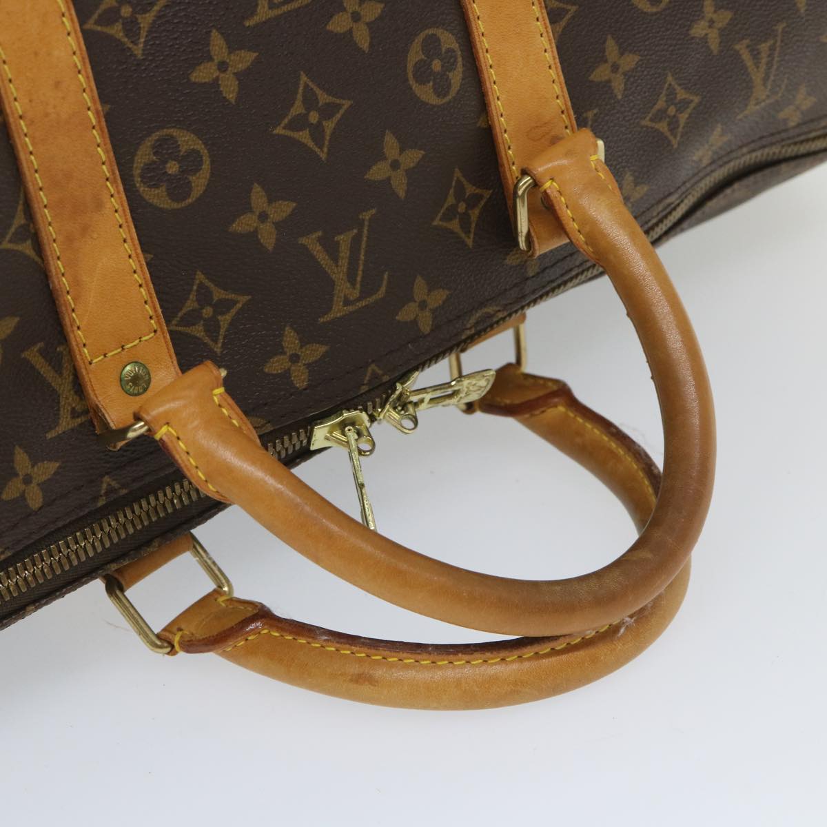 LOUIS VUITTON Monogram Keepall 55 Boston Bag M41424 LV Auth ep2018