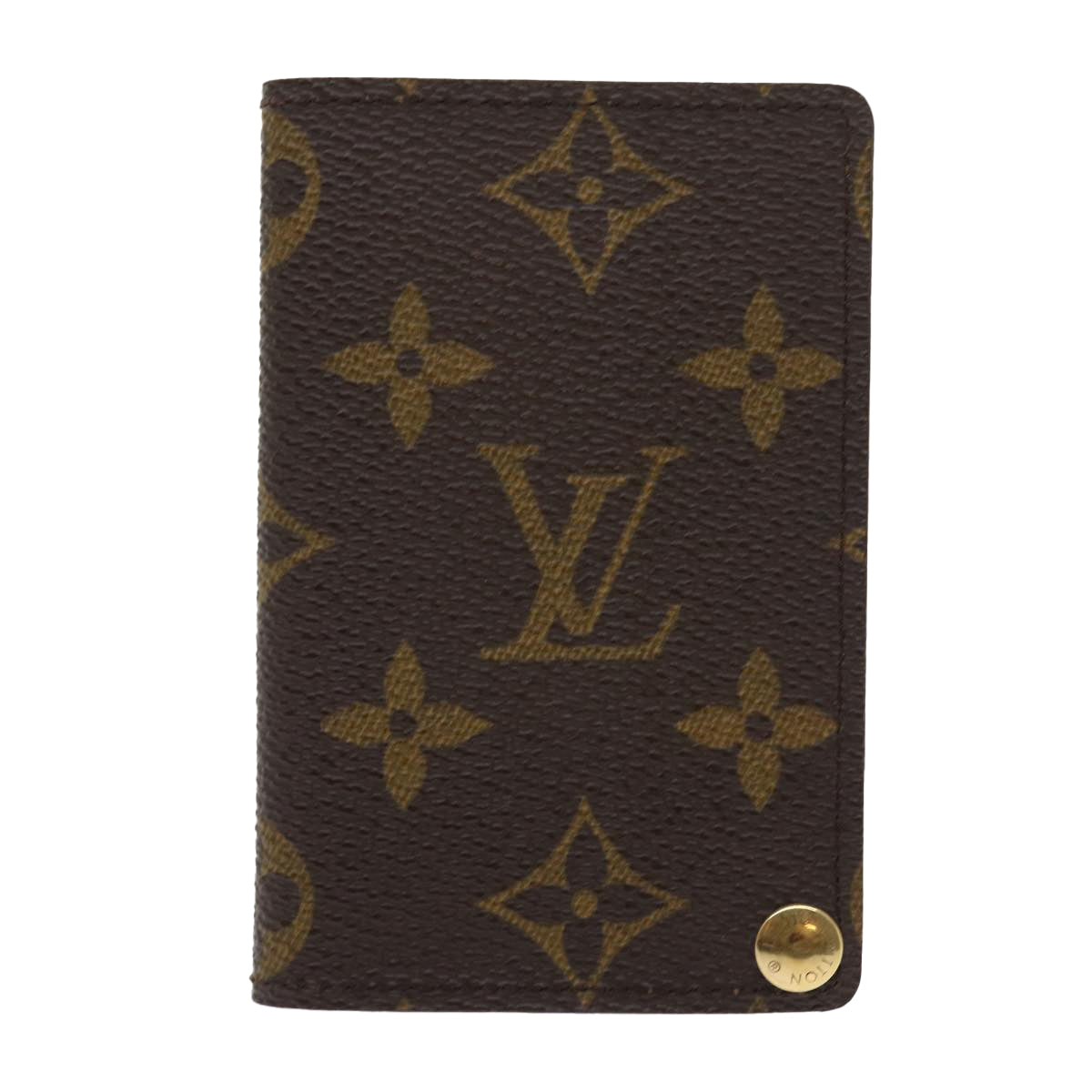 LOUIS VUITTON Monogram Porte Cartes Credit Pression Card Case M60937 Auth ep2028