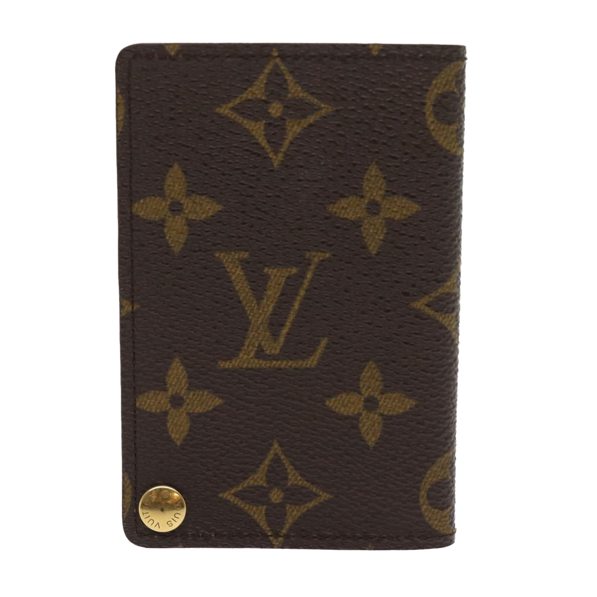 LOUIS VUITTON Monogram Porte Cartes Credit Pression Card Case M60937 Auth ep2028