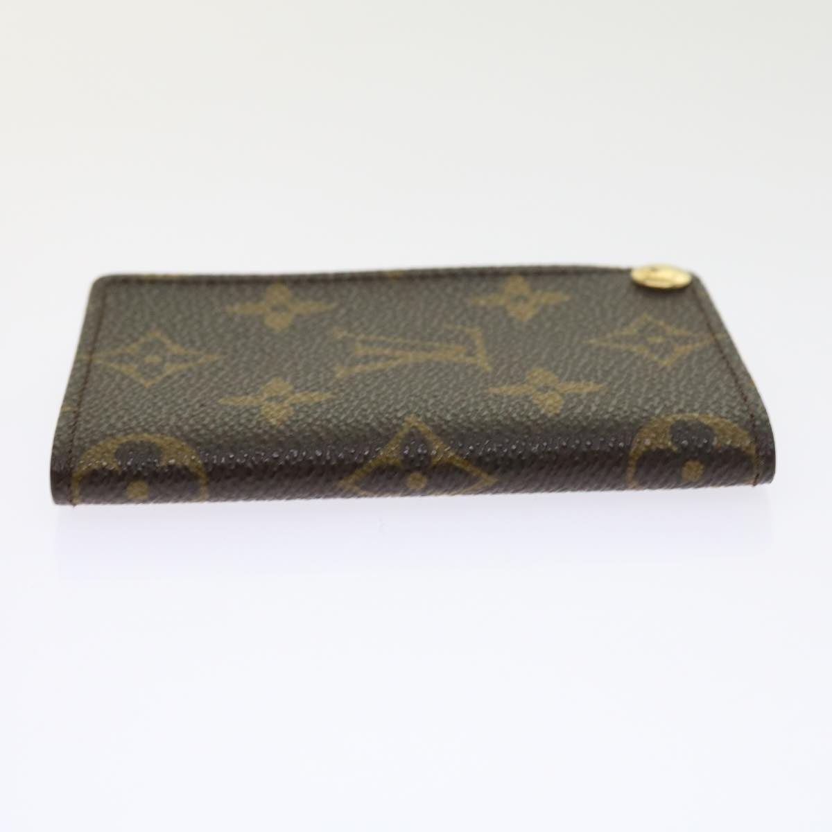 LOUIS VUITTON Monogram Porte Cartes Credit Pression Card Case M60937 Auth ep2028