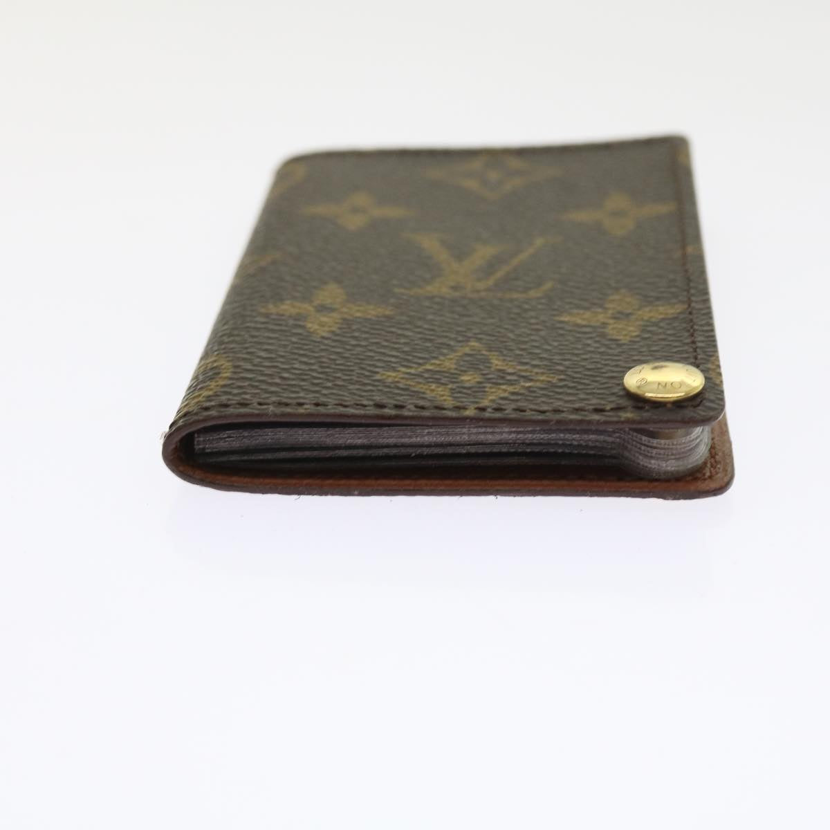 LOUIS VUITTON Monogram Porte Cartes Credit Pression Card Case M60937 Auth ep2028