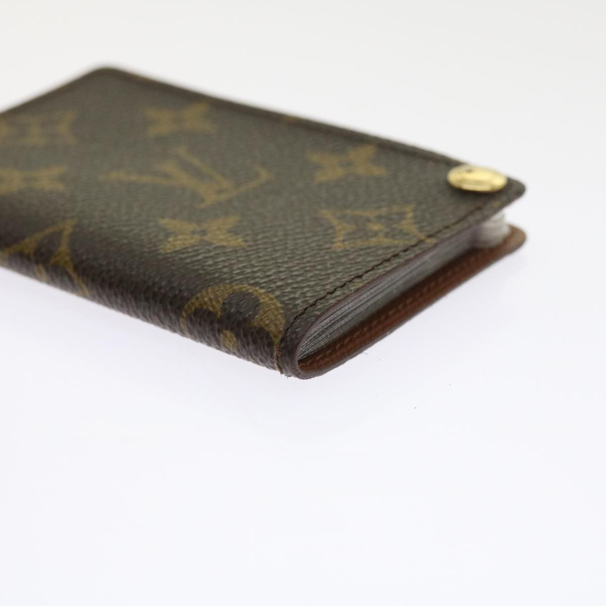 LOUIS VUITTON Monogram Porte Cartes Credit Pression Card Case M60937 Auth ep2028