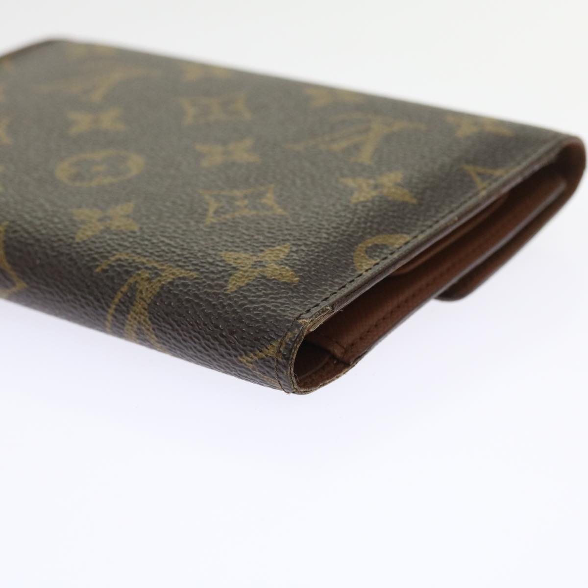 LOUIS VUITTON Monogram Porte Tresor Etui Chequier Wallet M61200 LV Auth ep2035