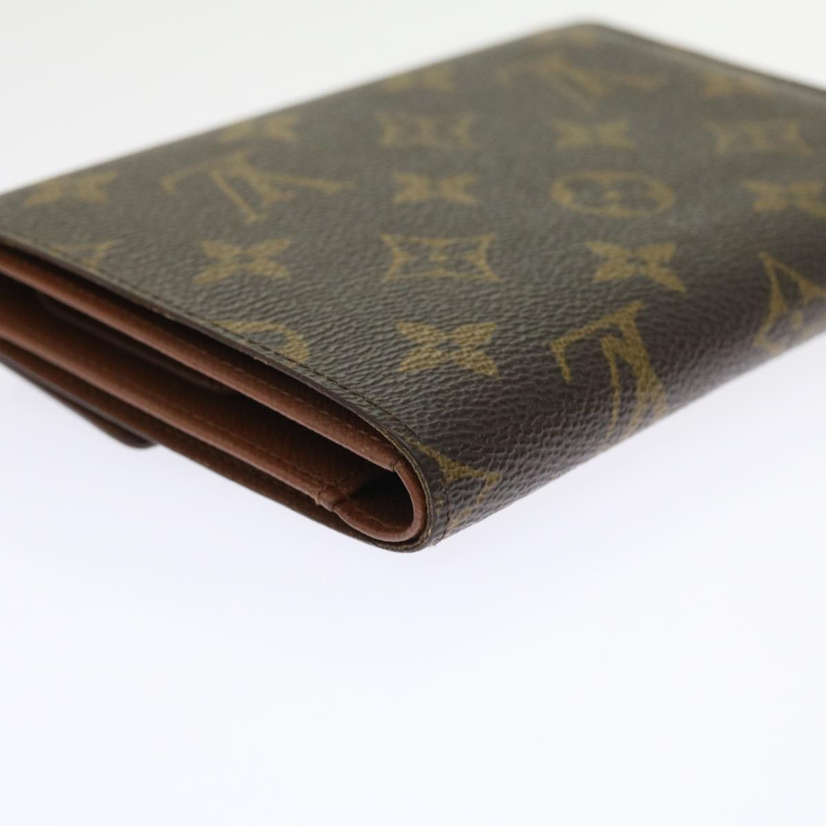 LOUIS VUITTON Monogram Porte Tresor Etui Chequier Wallet M61200 LV Auth ep2035