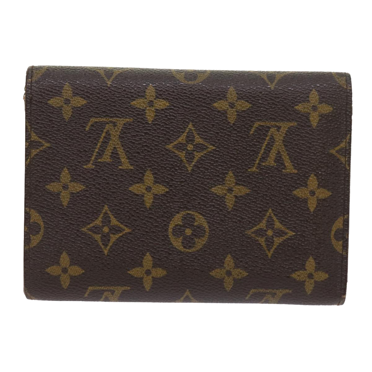 LOUIS VUITTON Monogram Porte Tresor Etui Chequier Wallet M61200 LV Auth ep2035