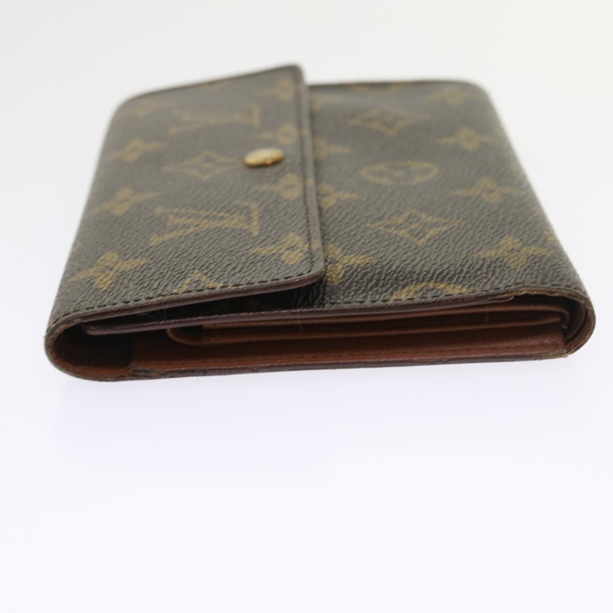 LOUIS VUITTON Monogram Porte Tresor Etui Chequier Wallet M61200 LV Auth ep2035