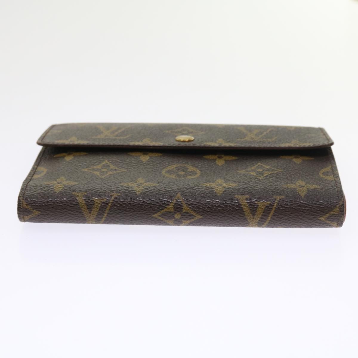 LOUIS VUITTON Monogram Porte Tresor Etui Chequier Wallet M61200 LV Auth ep2035