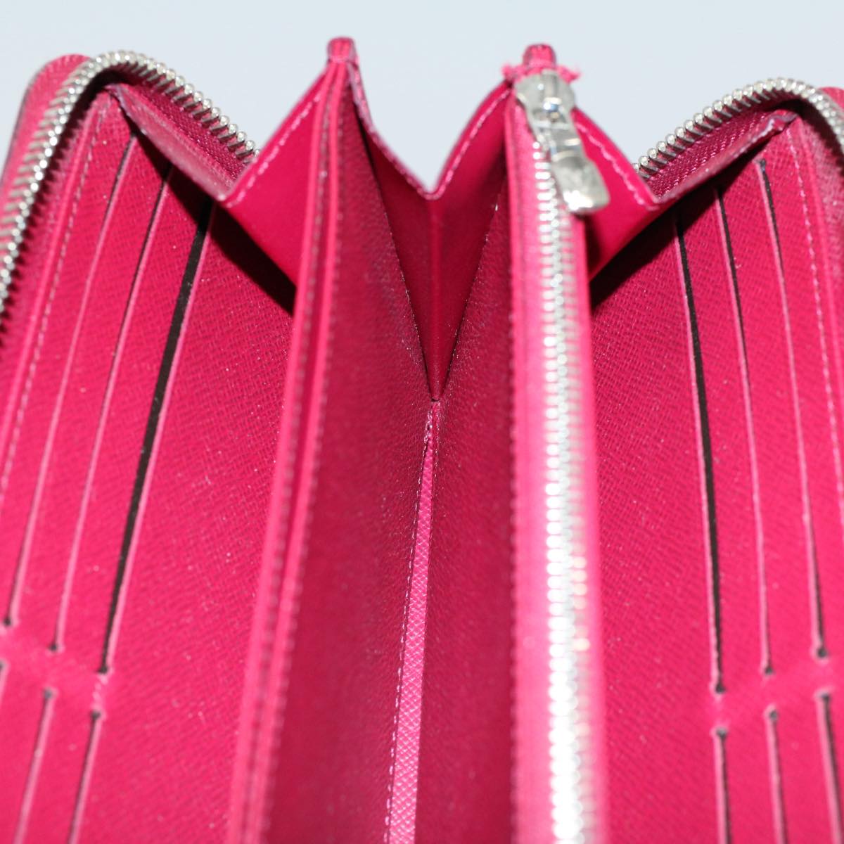 LOUIS VUITTON Epi Zippy Wallet Long Wallet Fuchsia Pink M60305 LV Auth ep2050