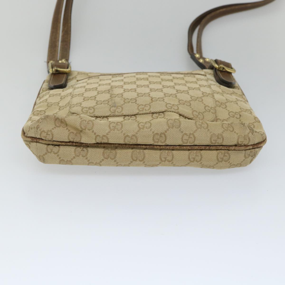 GUCCI GG Canvas Shoulder Bag Beige 115514 Auth ep2073