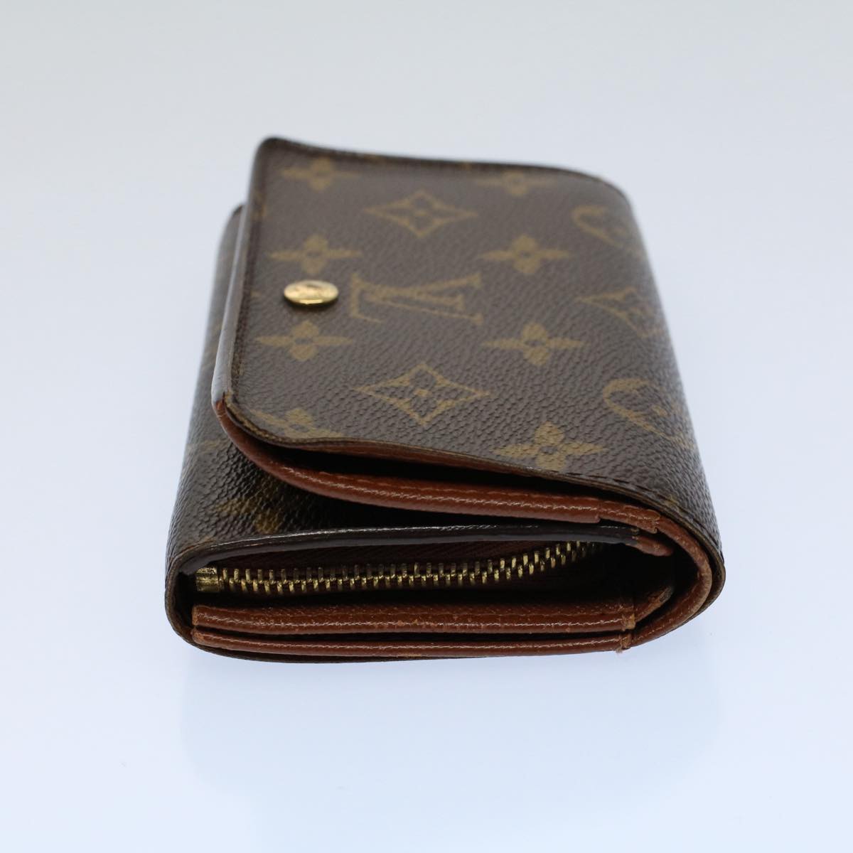 LOUIS VUITTON Monogram Porte Monnaie Zip Long Wallet M61727 LV Auth ep2076