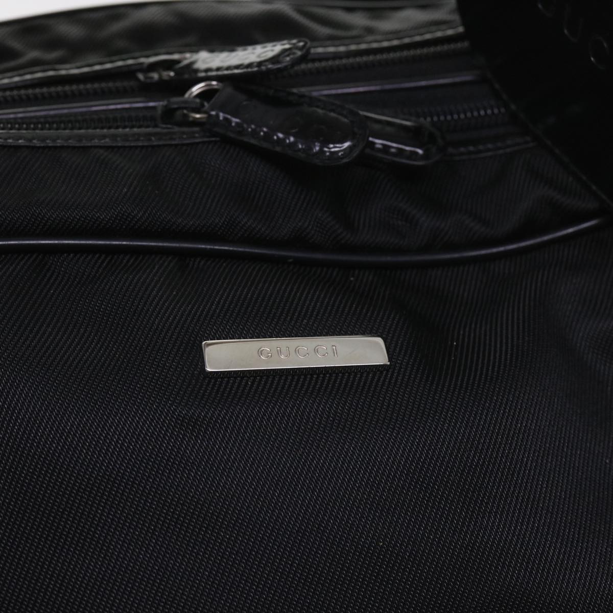 GUCCI Boston Bag Canvas Black 012 3754 0074 Auth ep2080