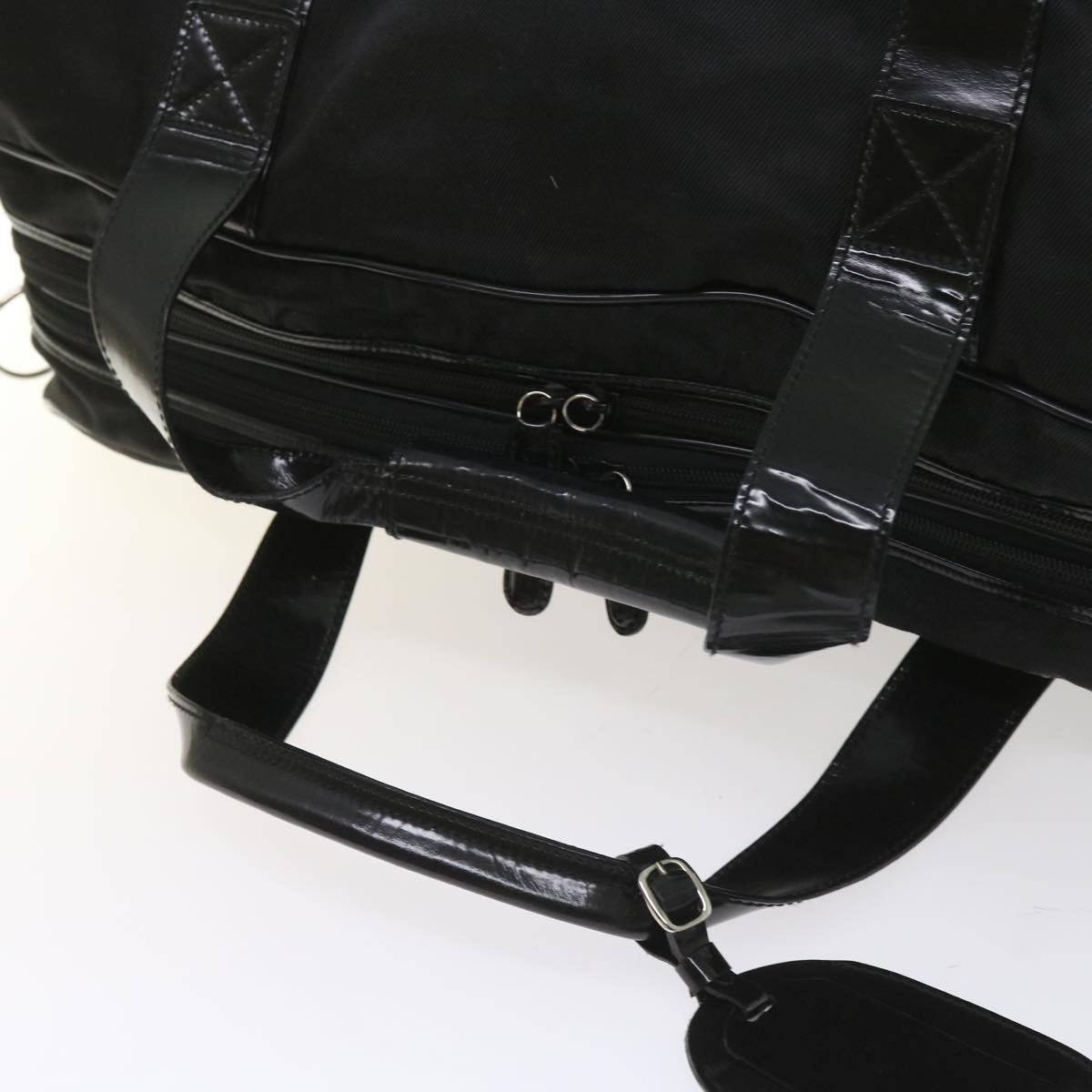 GUCCI Boston Bag Canvas Black 012 3754 0074 Auth ep2080