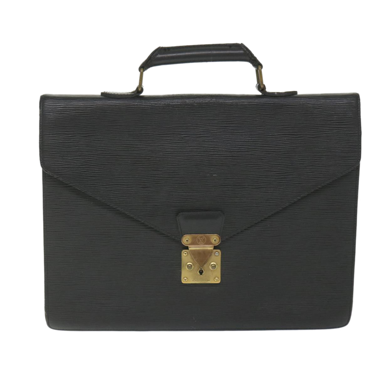 LOUIS VUITTON Epi Serviette Conseiller Briefcase Black M54422 LV Auth ep2102