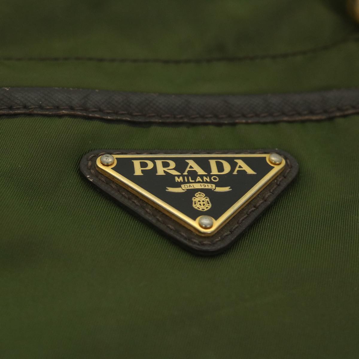 PRADA Tote Bag Nylon Khaki Auth ep2113