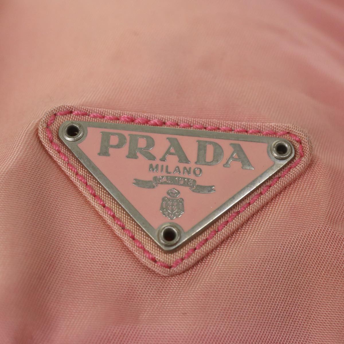 PRADA Hand Bag Nylon Pink Auth ep2122