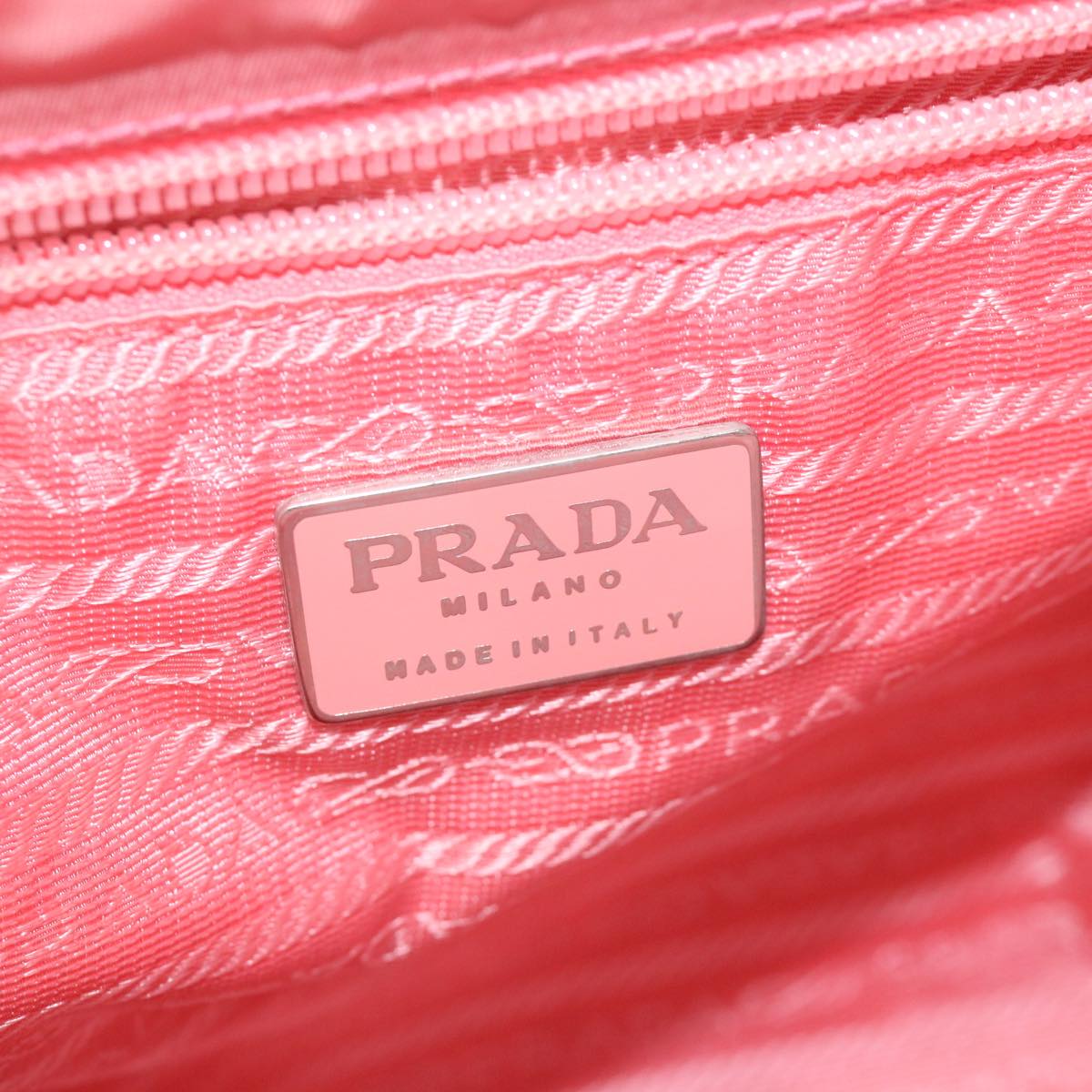 PRADA Hand Bag Nylon Pink Auth ep2122