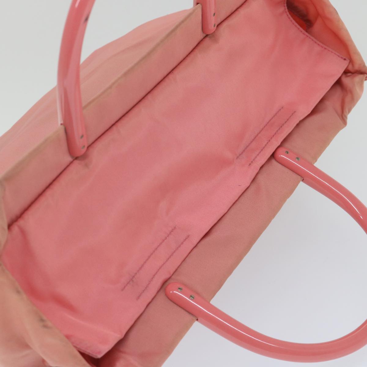 PRADA Hand Bag Nylon Pink Auth ep2122