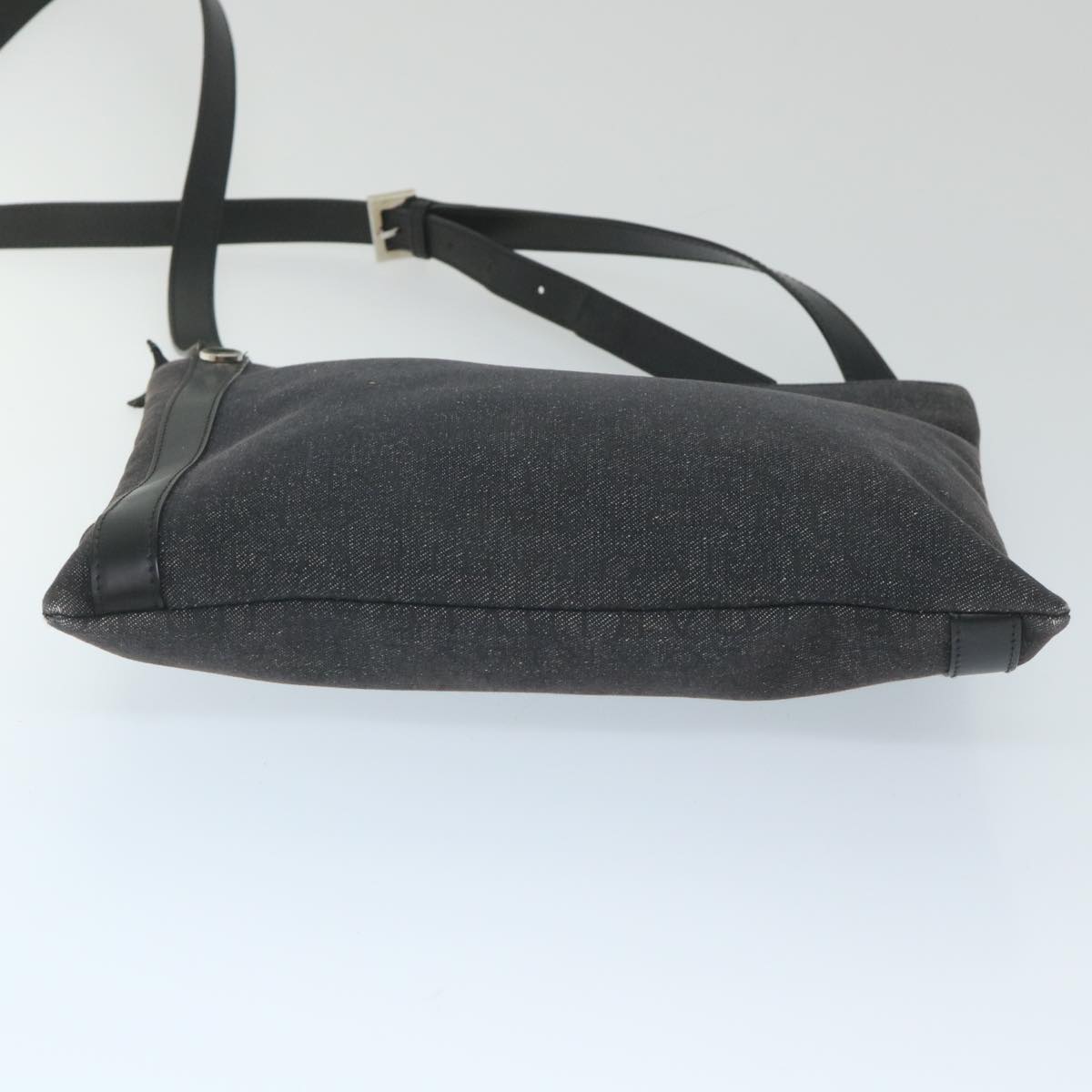 BVLGARI Shoulder Bag Canvas Gray Auth ep2126