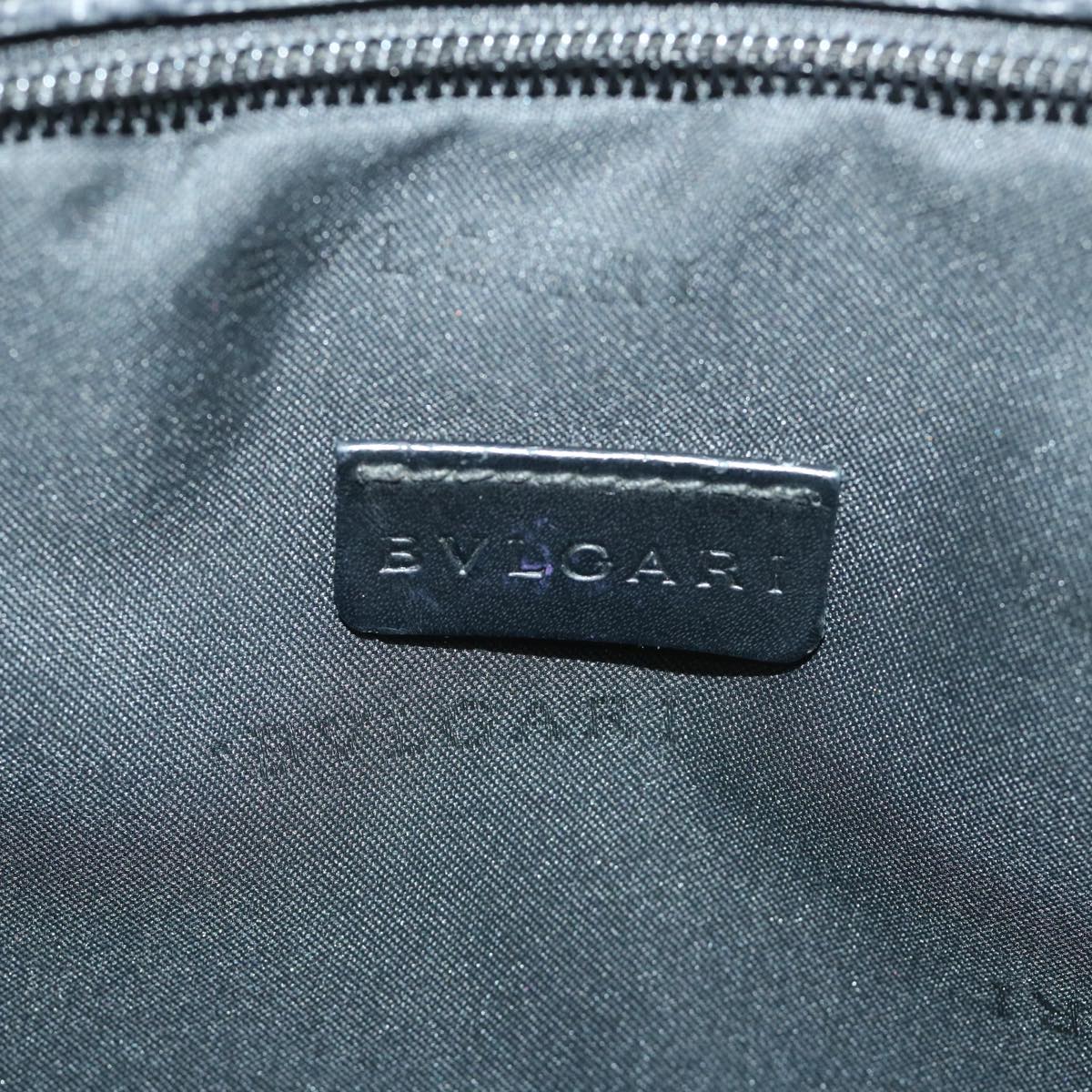 BVLGARI Shoulder Bag Canvas Gray Auth ep2126