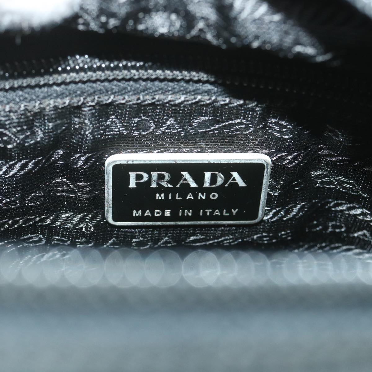 PRADA Tote Bag Nylon Black Auth ep2135