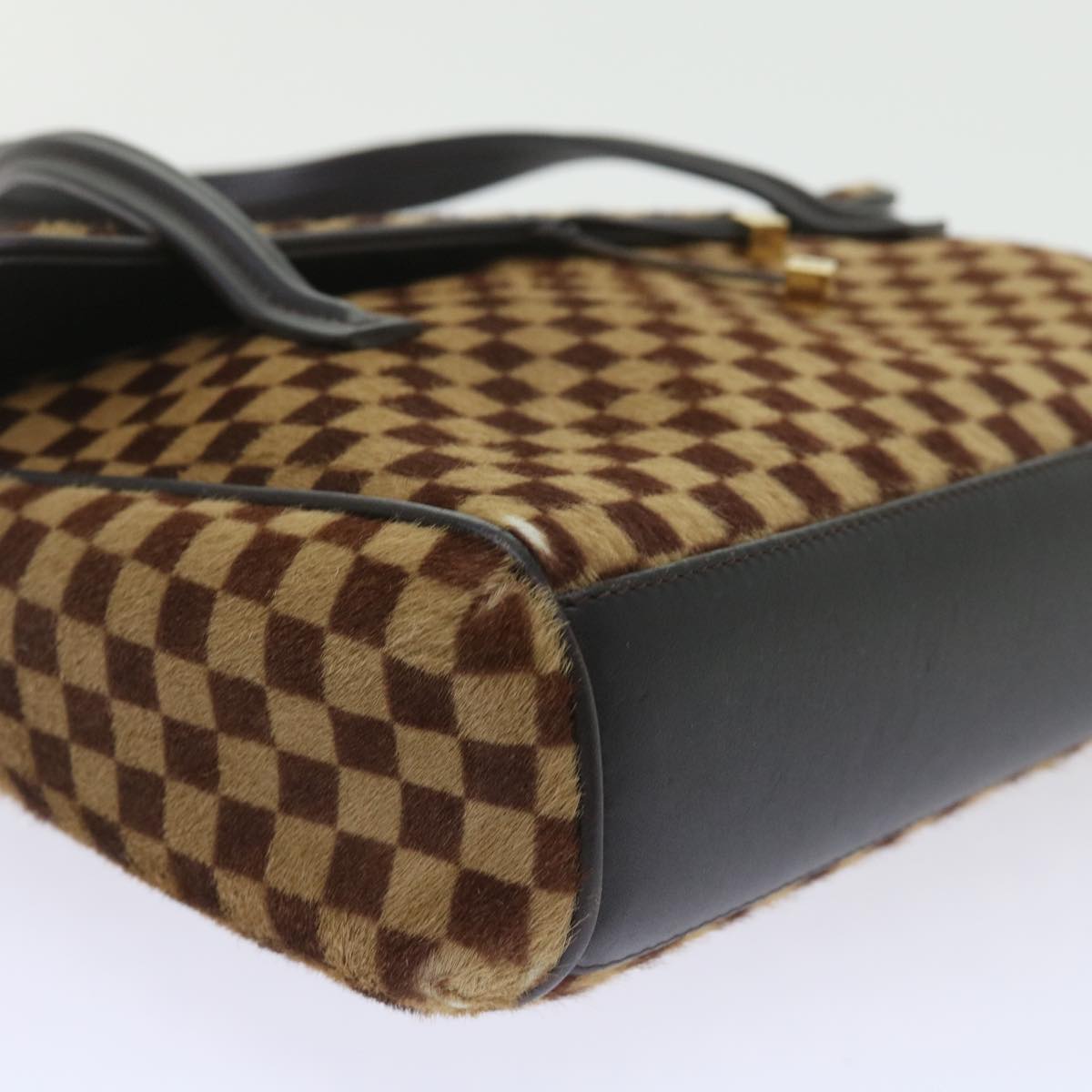 LOUIS VUITTON Damier Sauvage Lion Bag Harako leather Brown M92131 LV Auth ep2197