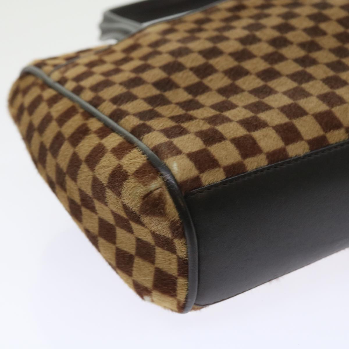 LOUIS VUITTON Damier Sauvage Lion Bag Harako leather Brown M92131 LV Auth ep2197