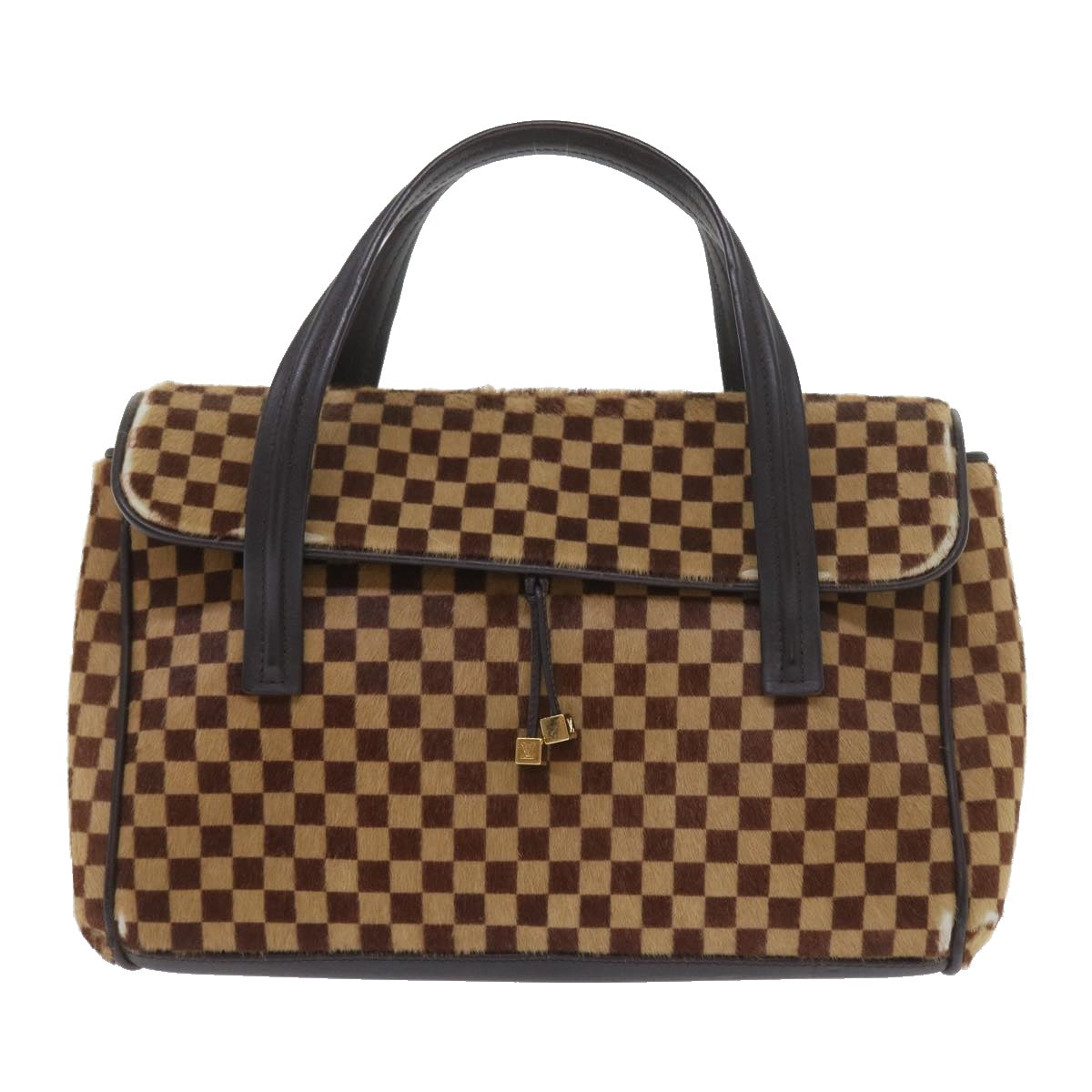 LOUIS VUITTON Damier Sauvage Lion Bag Harako leather Brown M92131 LV Auth ep2197